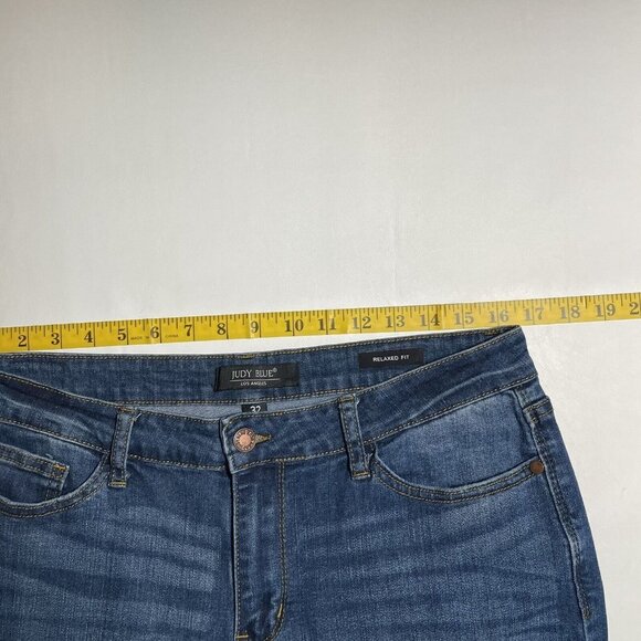 Judy Blue Angie Jeans Womens 32 Relaxed Fit Blue Denim Mid Rise Stretch - Picture 11 of 13
